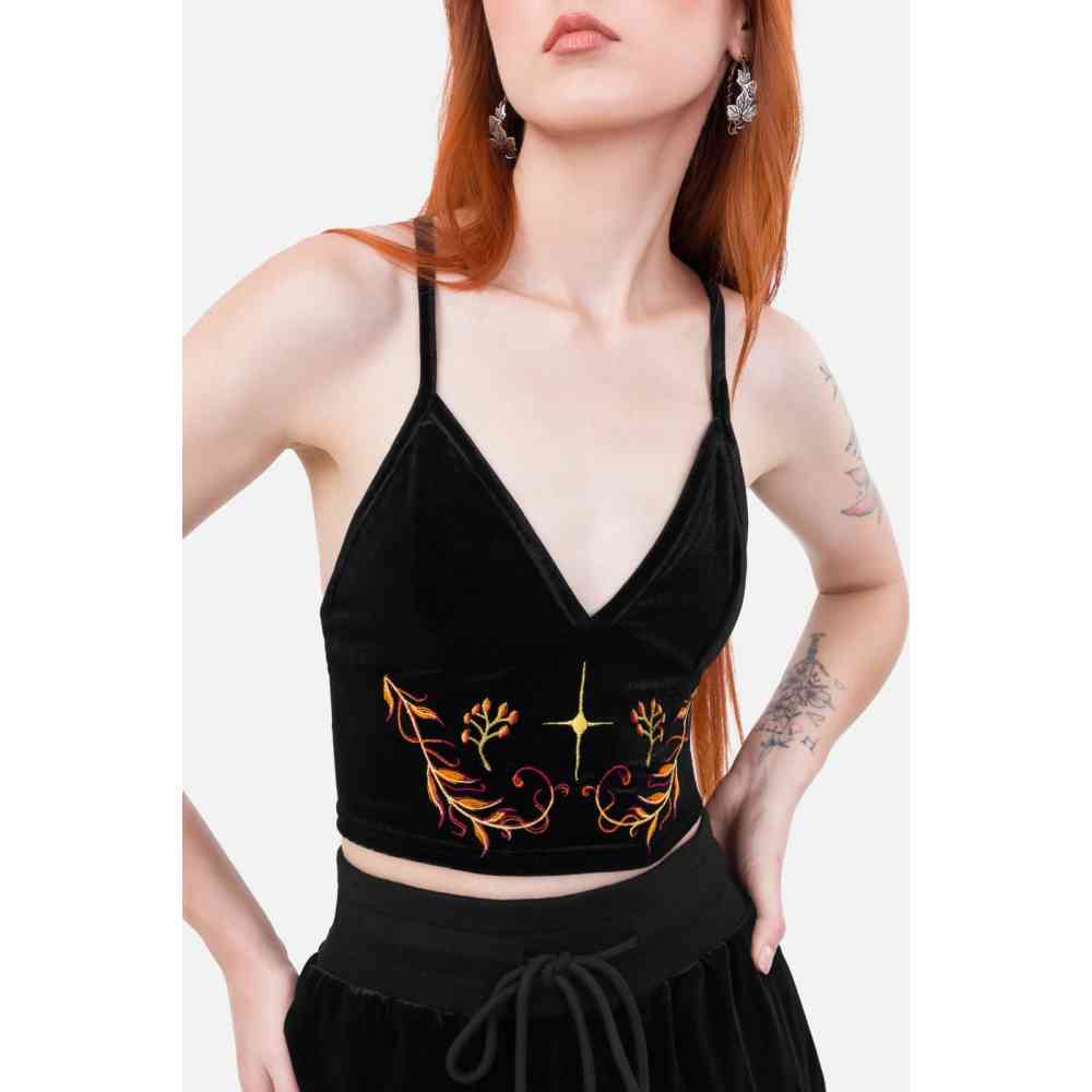 Restyle - STARFIRE Cami Top - Schwarz
